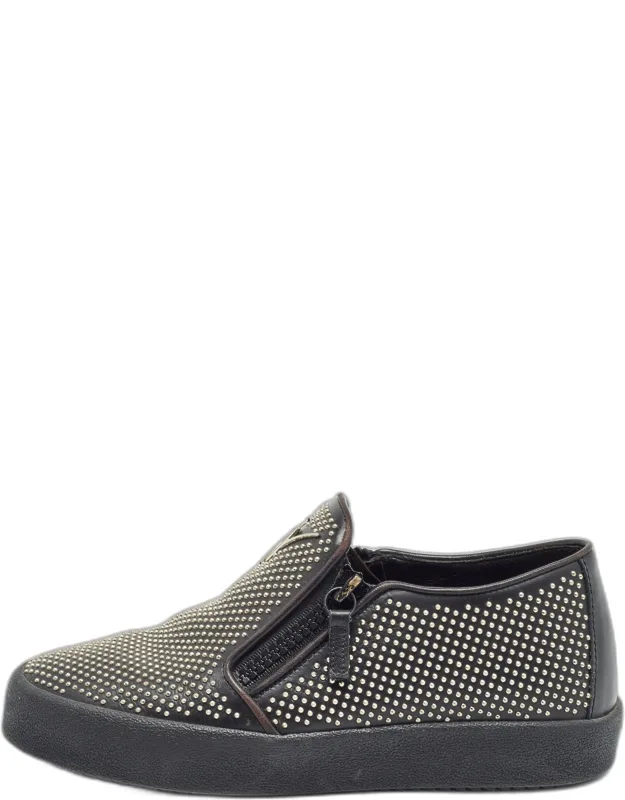 Studded Leather Slip-on Sneakers
