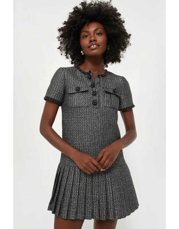 Metallic Boucle Mini Dress