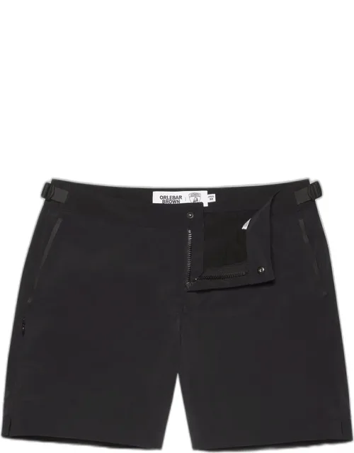 Automobili Lamborghini Logo Bonded Tape Mid-length Swim Shorts