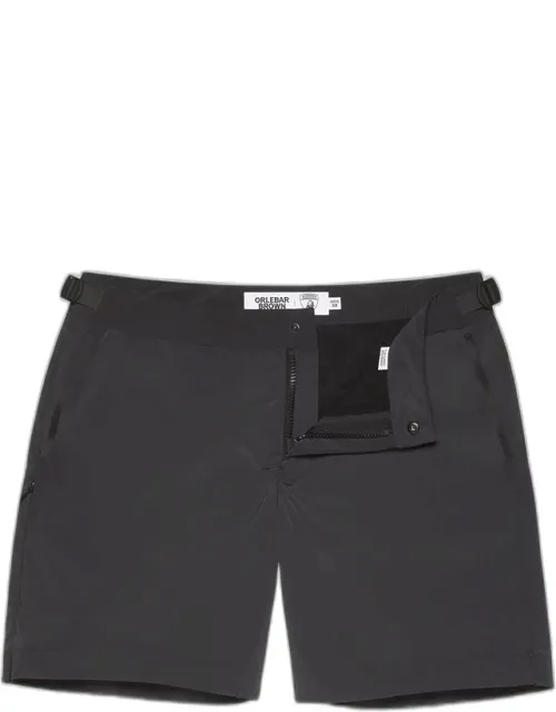Automobili Lamborghini Logo Bonded Tape Mid-length Swim Shorts