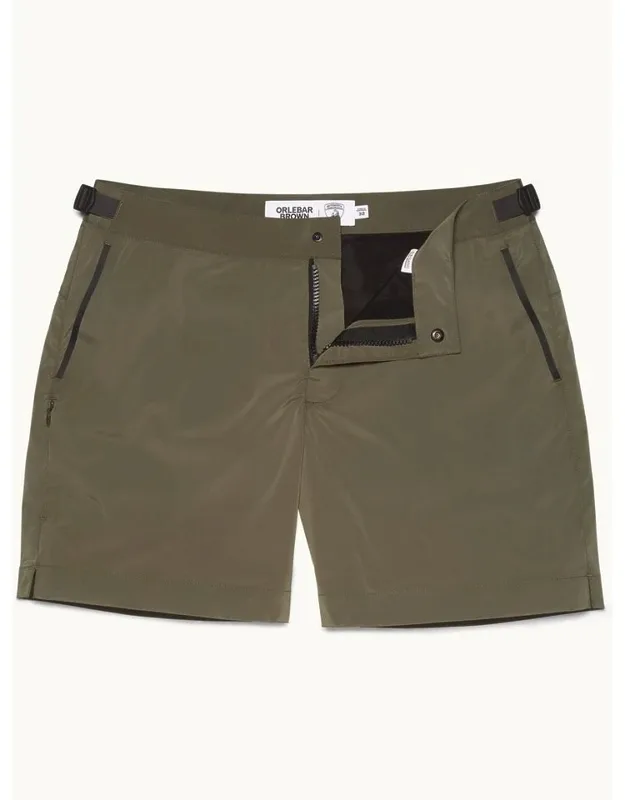 Automobili Lamborghini Logo Bonded Tape Mid-length Swim Shorts