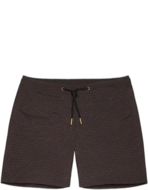 Mid-length Drawcord Swim Shorts