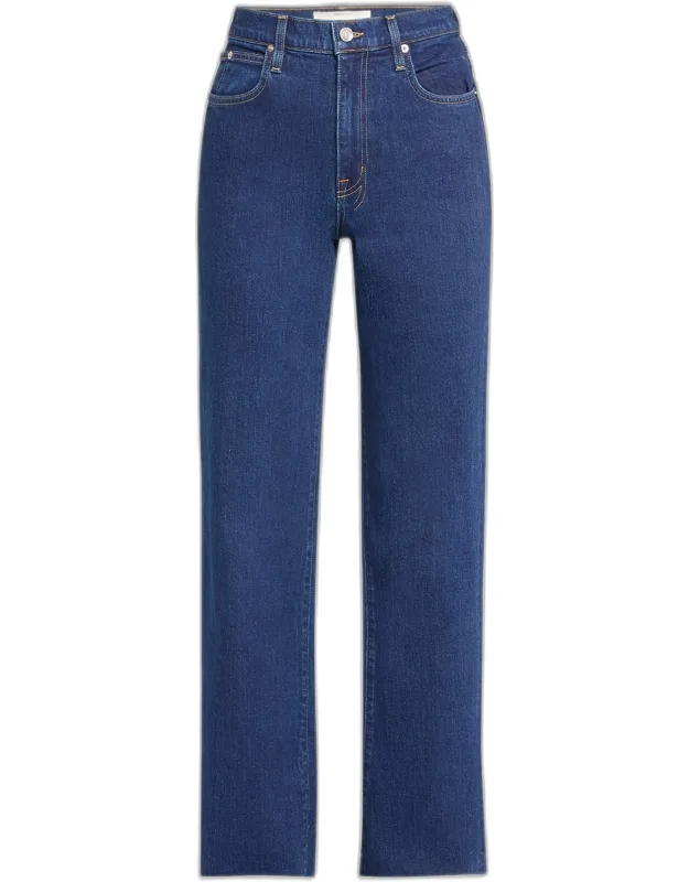 Grace Wide-leg Raw Hem Jeans
