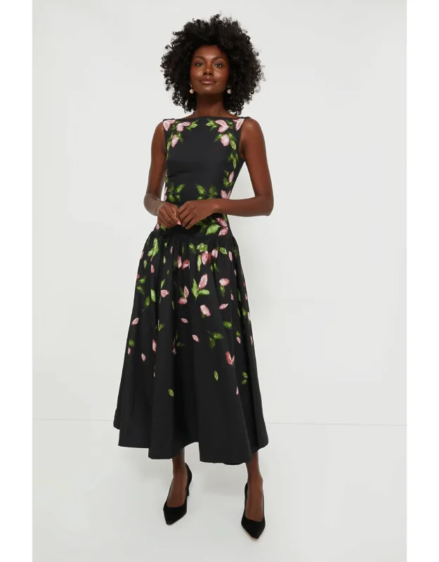 Floral Sleeveless Midi Dress