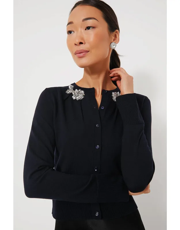 Drape Detail Knit Cardigan