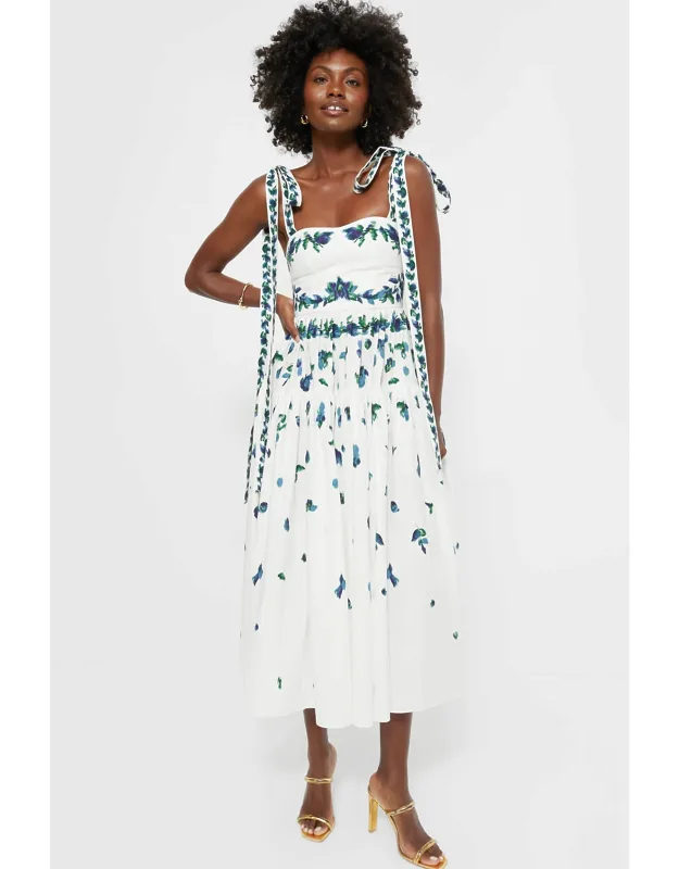 Bow Strap Tier Fit And Flare Dress