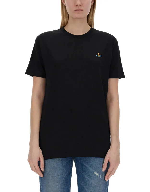 Vivienne Westwood T-shirt With Orb Embroidery, Regular Fit