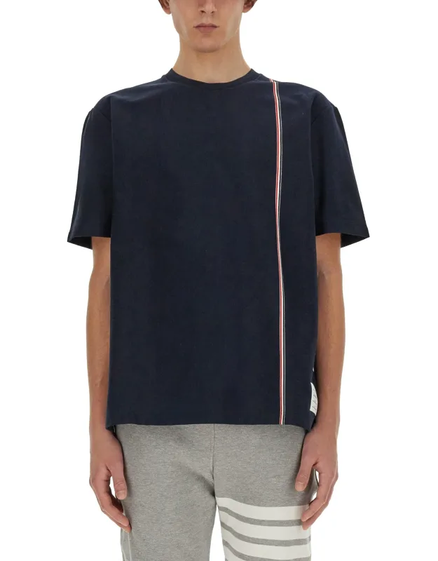 _thom Browne Jersey T-shirt, 100% Cotton, Made In Italy_