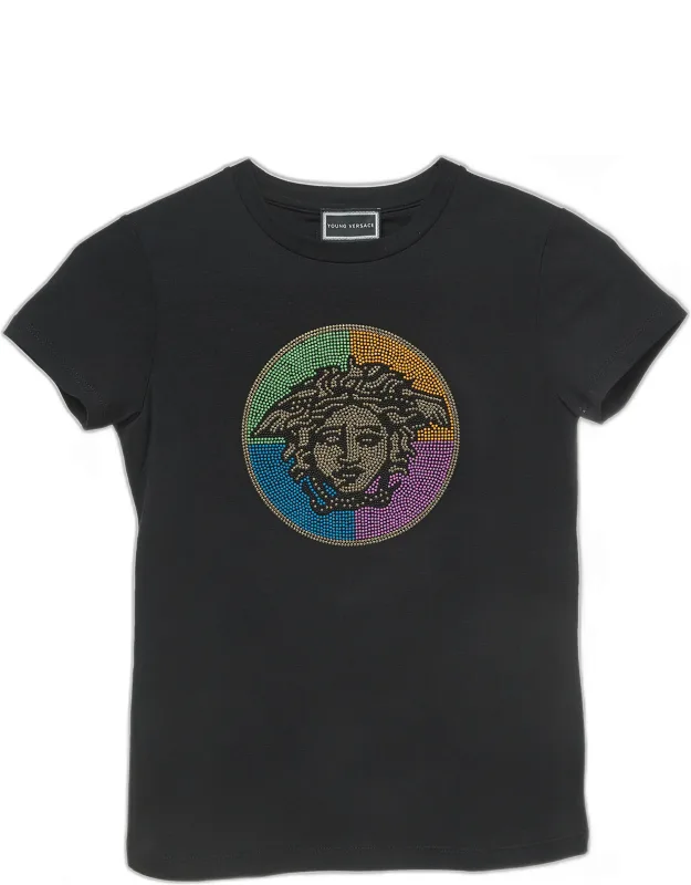 Medusa Embellished Cotton T-shirt