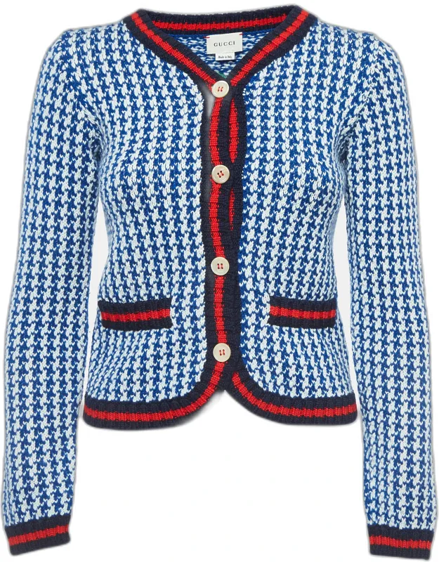 Patterned Wool Buttoned Cardigan