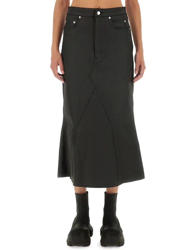 Denim Skirt Made In Italy