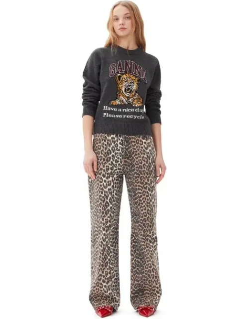 Leopard Printed Izey Jeans