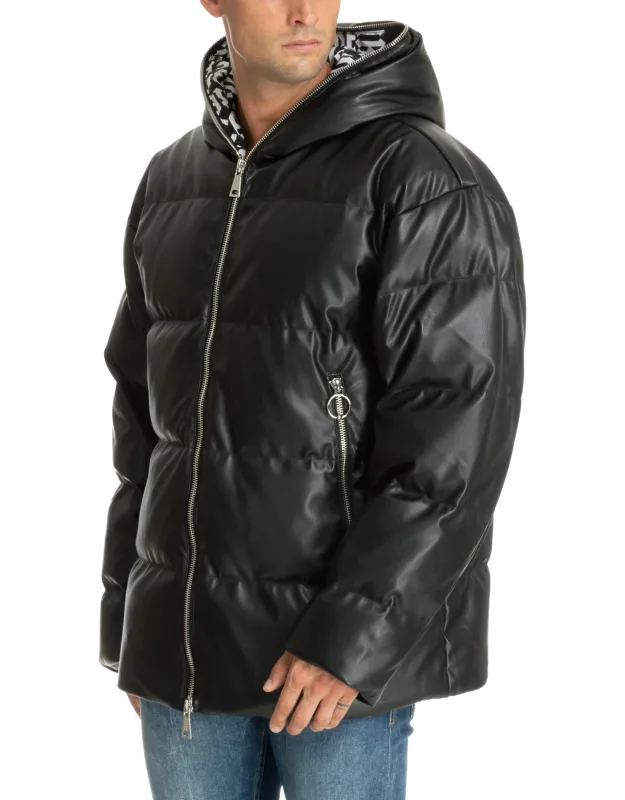 Logo Down Jacket With Zip Closure And Pockets