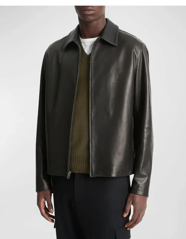Leather Zip-up Jacket