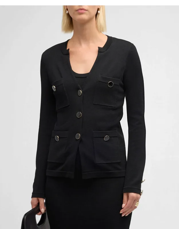 Knit Button-down Jacket