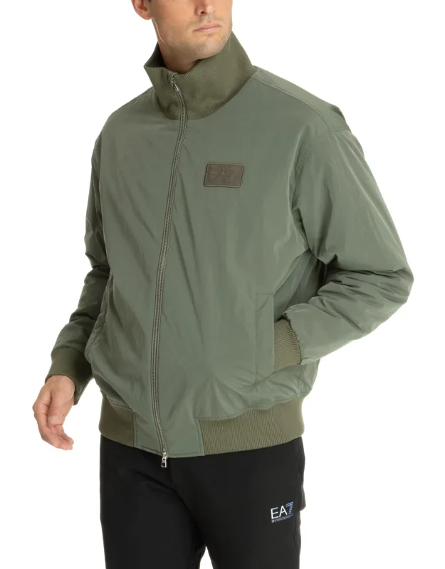 Down Jacket With Logo And Pockets