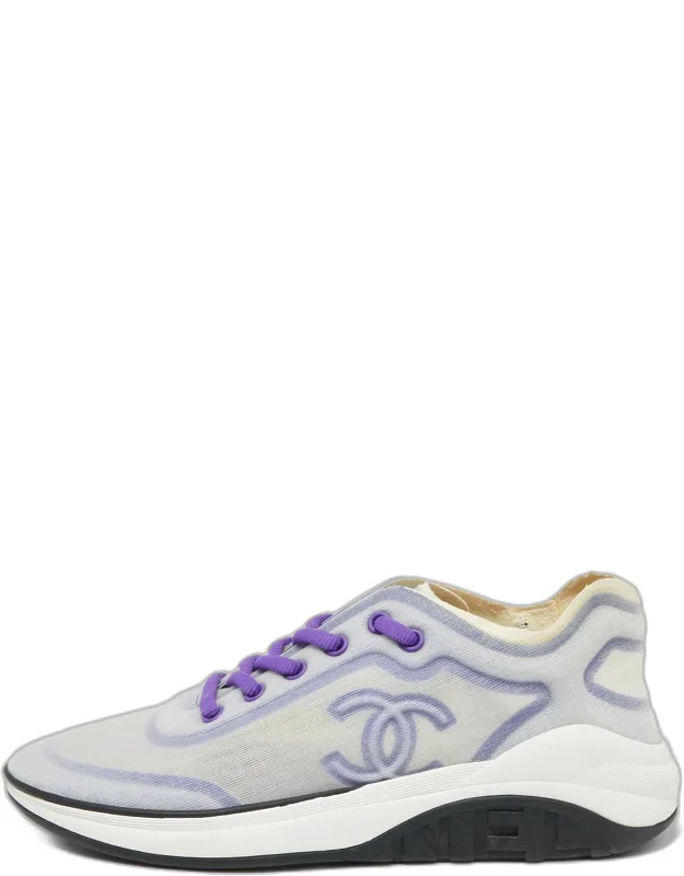 Net And Fabric Lycra Logo Trainers