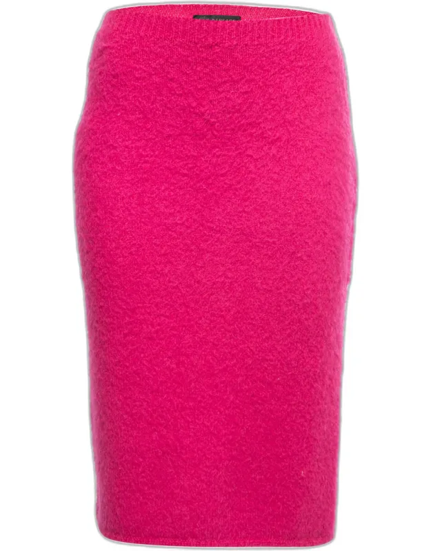 Mohair Blend Knit Pencil Skirt