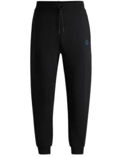 Cotton-terry Tracksuit Bottoms With Smiley-face Logo Patch