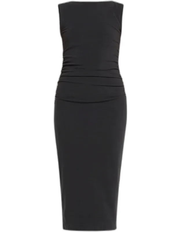 Charissa High-neck Midi Dress