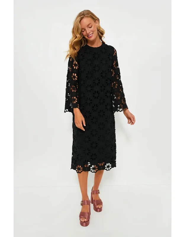 Noir Eyelet Hutton Dress
