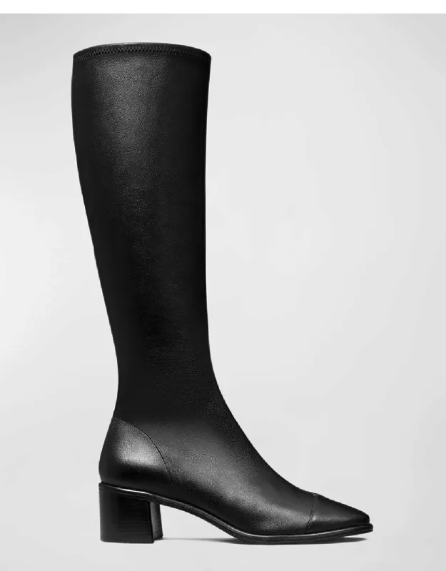 Cap-toe Medallion Knee Boot