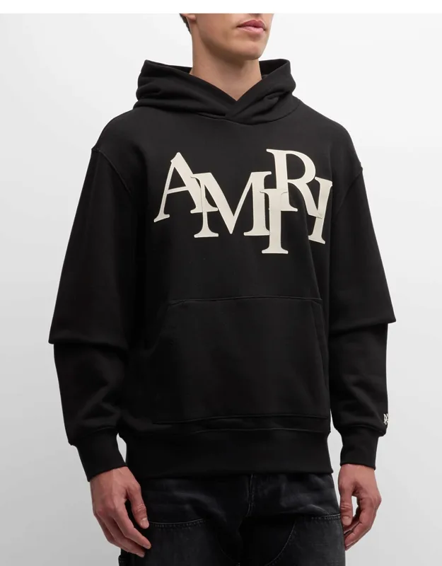 Hoodie With Pouch Pocket And Banded Cuffs