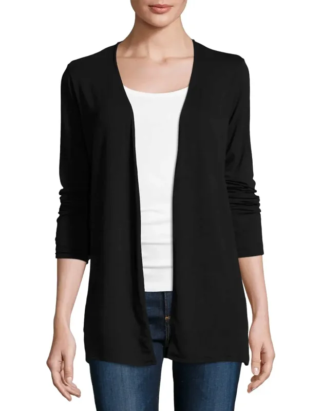 Soft Touch Open-front Cardigan