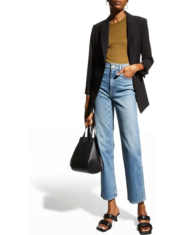 London High-rise Straight-leg Jeans