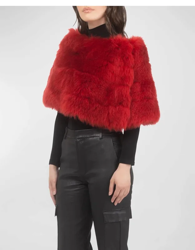 Reversible Merinillo Shearling Lamb Cape