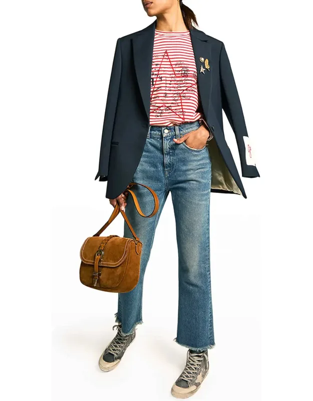 Striped Long-sleeve T-shirt With Embroidery