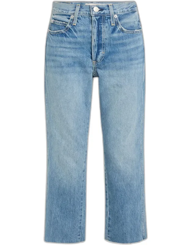 Loverboy High-rise Cropped Jeans With Frayed Hems