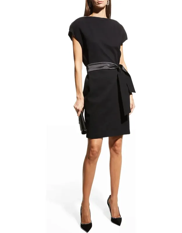 Zip-neck Midi Dress