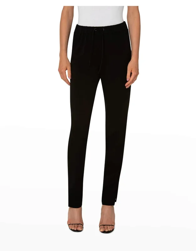 Split-hem Crepe Pull-on Pants