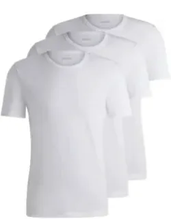 Three-pack Of Logo-embroidered Cotton T-shirt