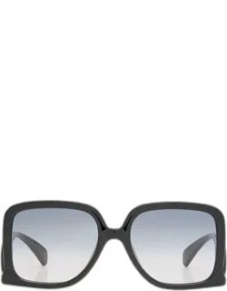 Gradient Square Plastic Sunglasses