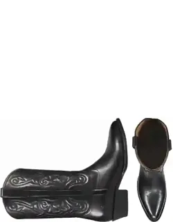 Bruce Pull On Plain Toe Cowboy Boots
