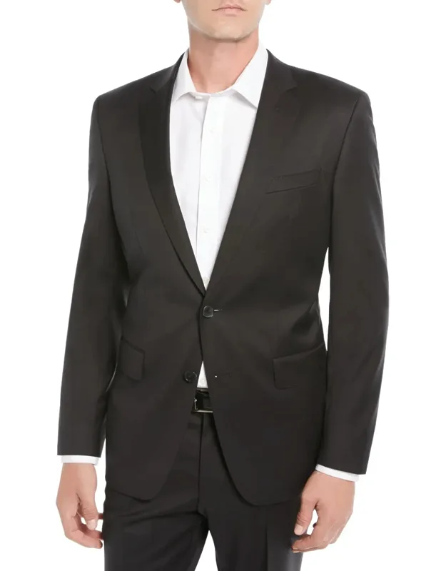 Stretch-wool Basic Two-piece Slim Fit Suit