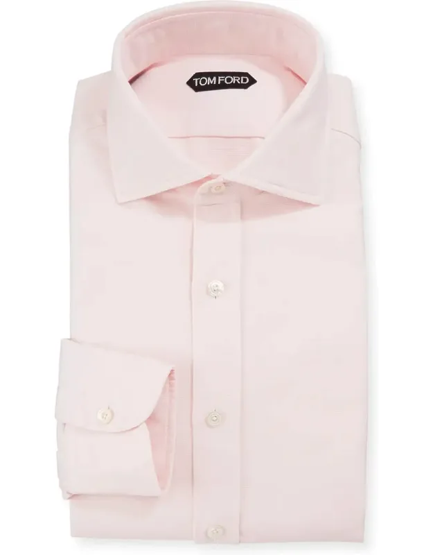 Long-sleeve Solid Dress Shirt