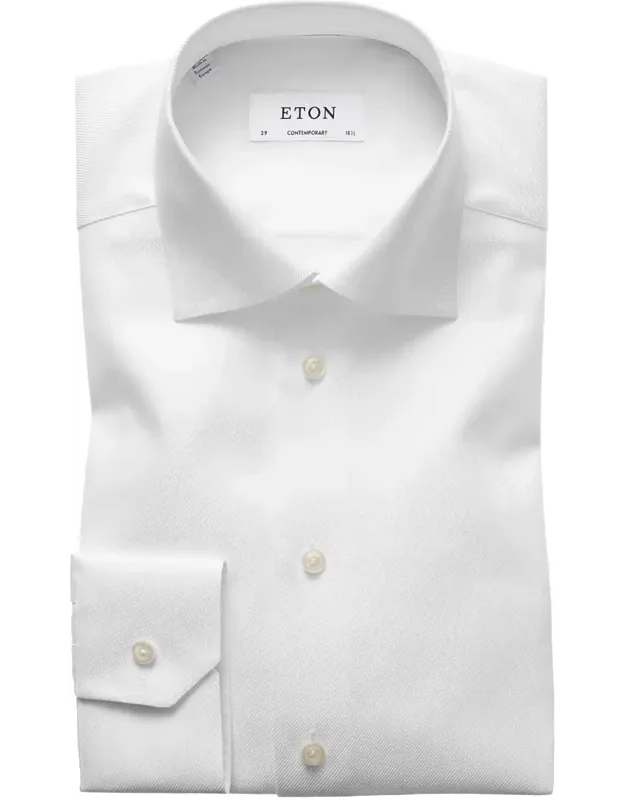 Contemporary-fit Satin Striped Formal Shirt