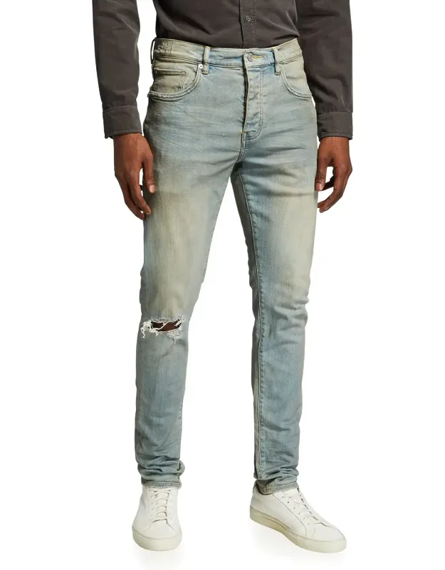 Light Dirty Wax Skinny Jeans