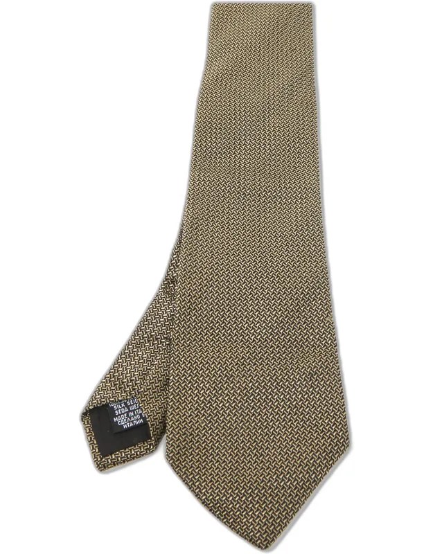 Patterned Silk Traditional Tie