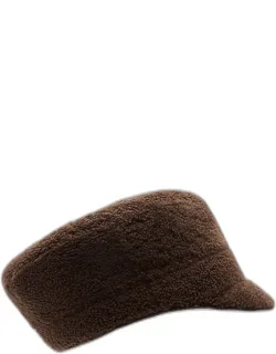 Curly Merino Shearling & Leather Cap