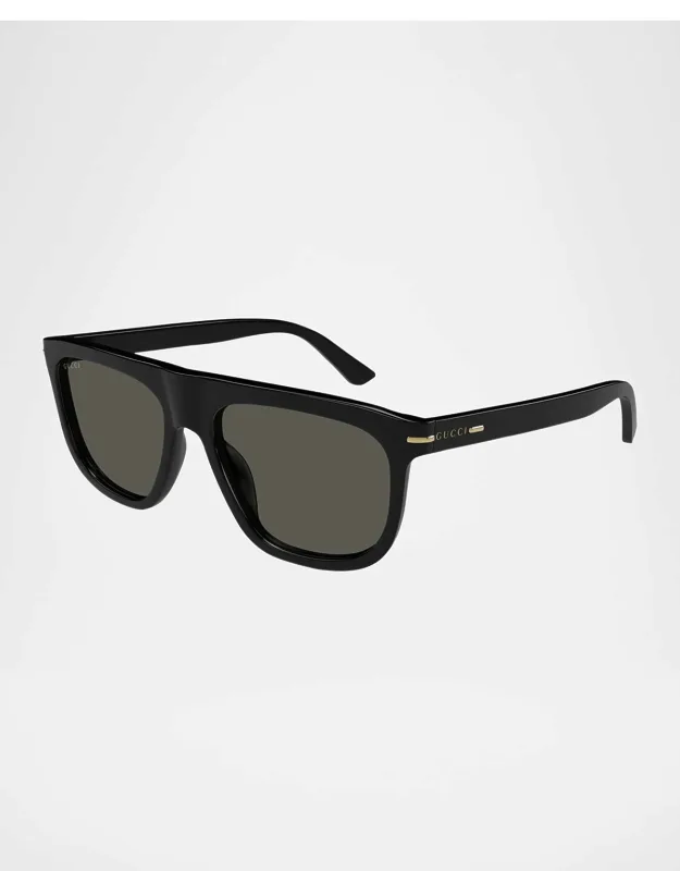 Gg1726sm Acetate Rectangle Sunglasses With 100% Uva/uvb Protection And Acetate Frames