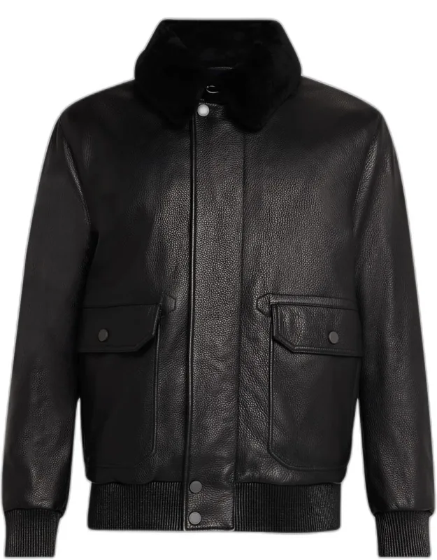 Soft Grain Deerskin Bomber Jacket