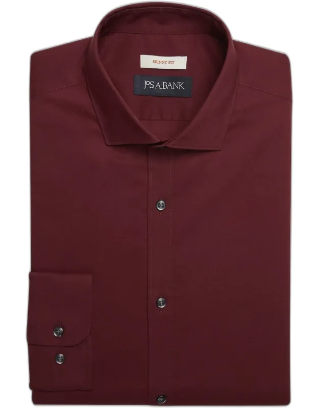 Skinny Fit Solid Dress Shirt