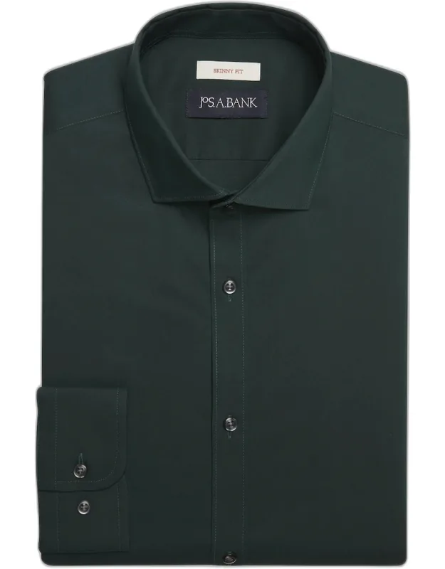 Skinny Fit Solid Dress Shirt