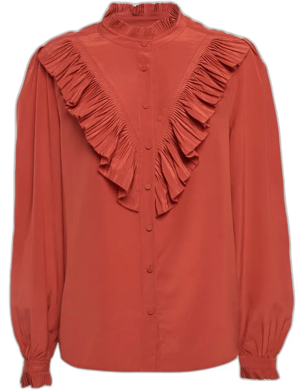 Silk Ruffled Taccora Shirt