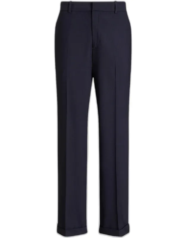 High-rise Relaxed Straight Pants