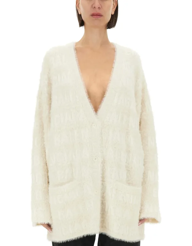 V-neck Cardigan Oversize Fit Made In Italy